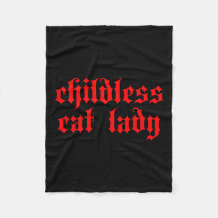 Childless Cat Lady Millennial 2024 Gothic Cute Tee Fleece Blanket