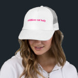 Childless cat lady Minimalist funny hot pink text Trucker Hat<br><div class="desc">childless cat lady minimalist modern women funny cool Trucker Hat.
Fully customisable hot pink text on white background.</div>