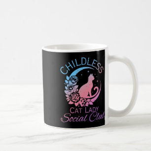 Childless Cat Lady Social Club Meme Cat Kamala  Coffee Mug