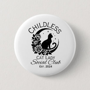 Childless Cat Lady Social Club Meme Cat Kamala Har 6 Cm Round Badge