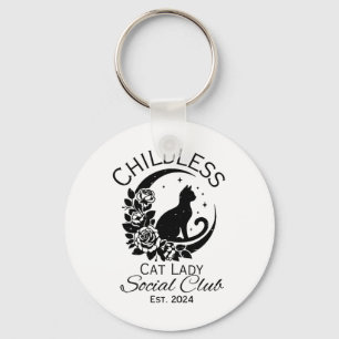 Childless Cat Lady Social Club Meme Cat Kamala Har Key Ring