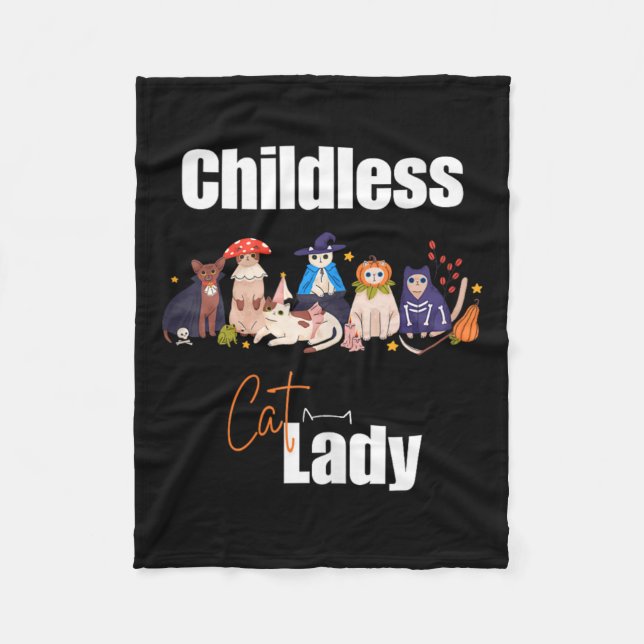 Childless Cat Lady Tank Top  Fleece Blanket (Front)