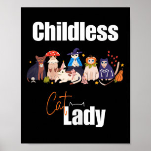 Childless Cat Lady Tank Top  Poster
