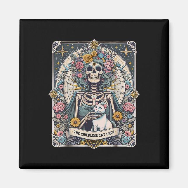 Childless Cat Lady Tarot Card  Magnet (Front)
