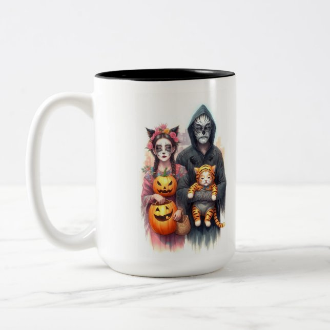 CHILDLESS CAT LADY  Two-Tone COFFEE MUG (Left)