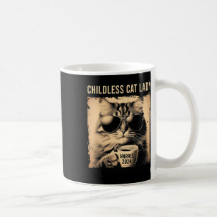 Childless Cat Lady Vintage Coffee Cat Kamala Harri Mug