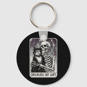 Childless Cat Lady Vintage Tarot Key Ring