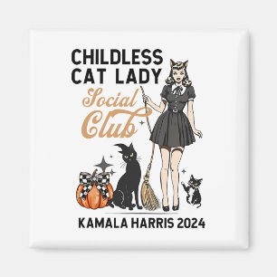 Childless Cat Lady Vote Halloween Witches Feminist Magnet