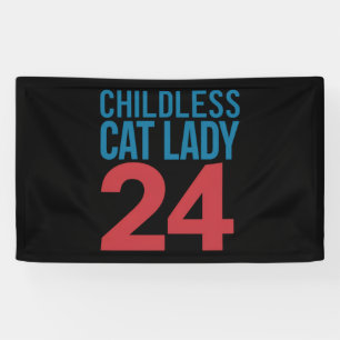 Childless Cat Lady Voting Election 2024 USA  Banner