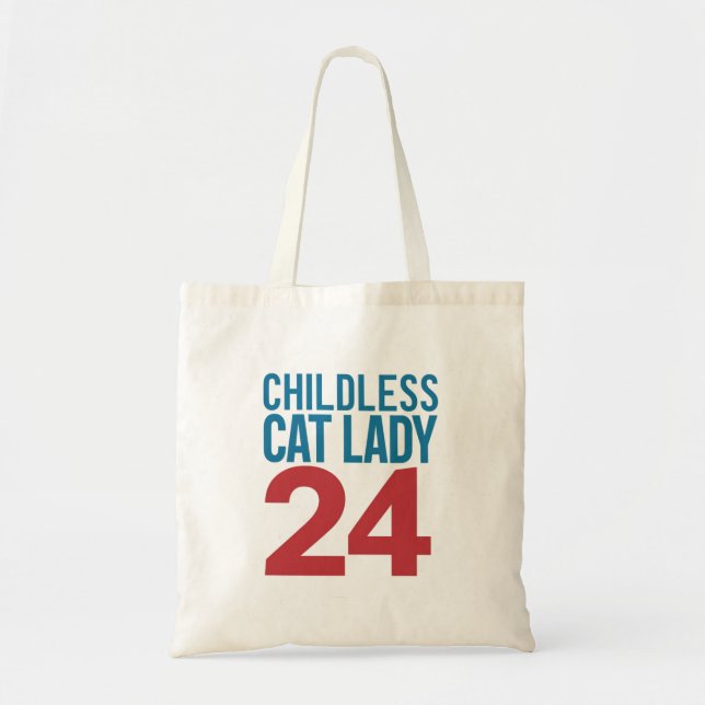 Childless Cat Lady Voting Election 2024 USA  Tote Bag (Front)