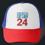 Childless Cat Lady Voting Election 2024 USA  Trucker Hat<br><div class="desc">Childless Cat Lady Voting Election 2024 USA</div>