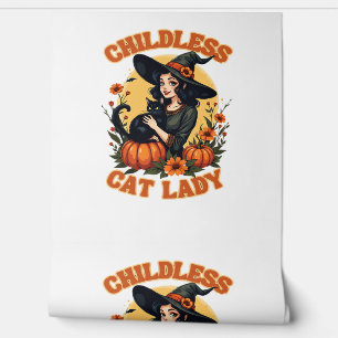 Childless cat lady witch - funny witchy black cat  wallpaper