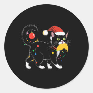Childless Christmas Cat Lady Trump Hair Vote Kamal Classic Round Sticker