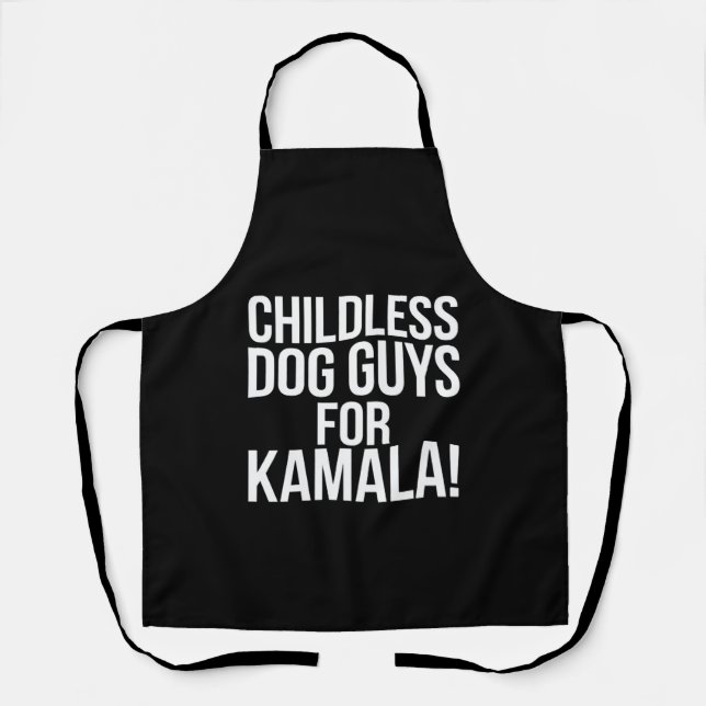 Childless Dog Guys for Kamala 2024 Vote Harris  Apron (Front)