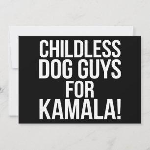 Childless Dog Guys for Kamala 2024 Vote Harris  Invitation