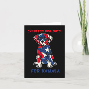 Childless Dog Guys For Kamala Harris 2024  Card