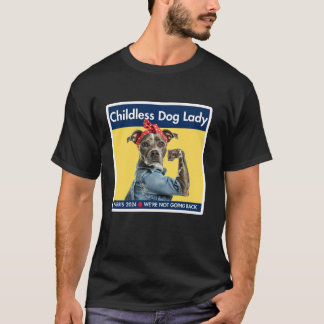 Childless Dog Ladies Kamala Harris 2024 President  T-Shirt