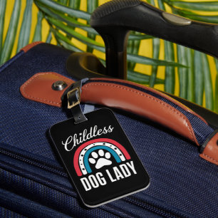 Childless Dog Lady Election Vote 2024 Rainbow USA Luggage Tag