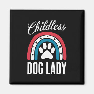 Childless Dog Lady Election Vote 2024 Rainbow USA Magnet