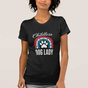 Childless Dog Lady Election Vote 2024 Rainbow USA T-Shirt