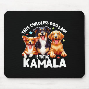 Childless Dog Lady Is Voting Kamala Dog Lady Dog L Mouse Mat
