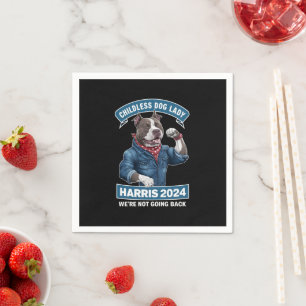 Childless Dog Lady is Voting Kamala Election 2024 Napkin