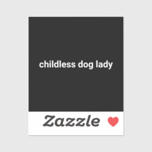 Childless dog lady minimalist modern funny black