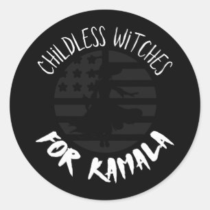 Childless Witches For Kamala Flag Halloween - Vote Classic Round Sticker