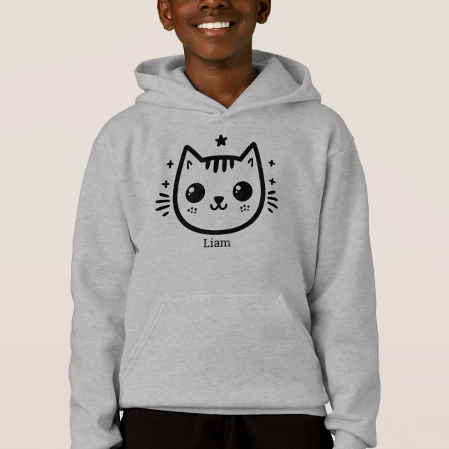 Childlike Drawing | Black and White | Minimalist (Front)