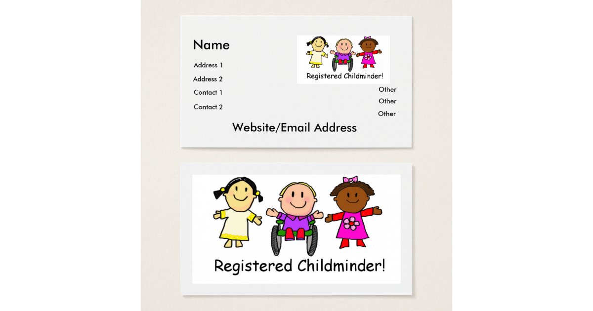 Childminder Business Card