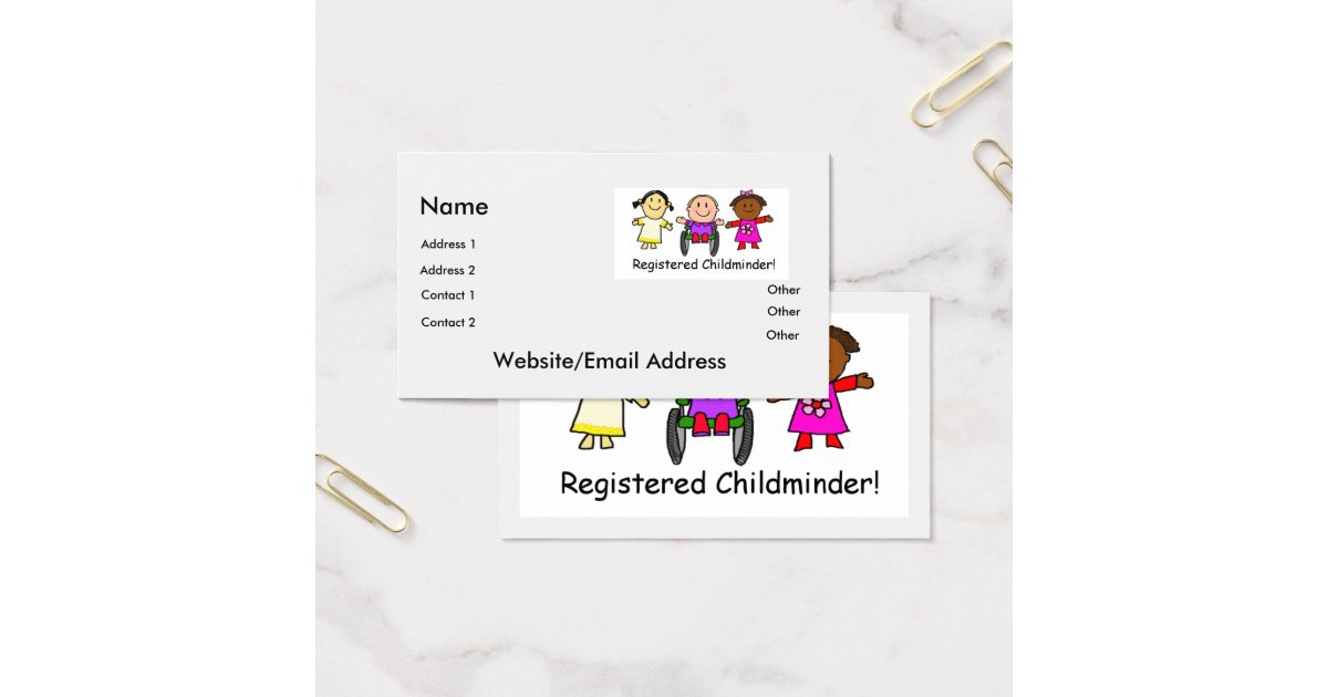 Childminder Business Card