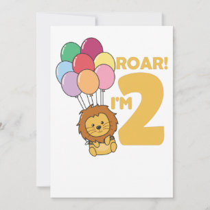 Children 2. Birthday Lion 2 Years Old Boy Adult Cl Invitation