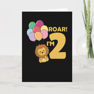 Children 2. Birthday Lion 2 Years Old Boy Card