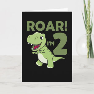 Children 2. Birthday T-Rex 2 Years Old Dino Card
