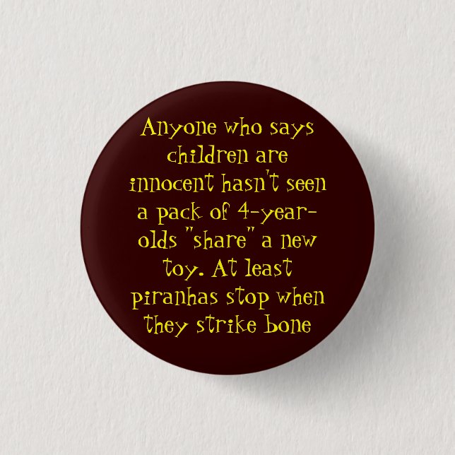 Children 3 Cm Round Badge (Front)