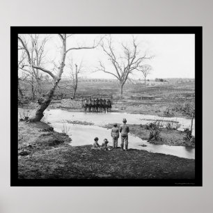 Children and Cavalry Officers at Bull Run 1862 Poster