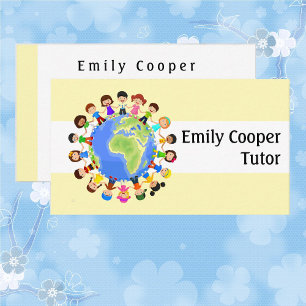 Children Around The World Colourful Personalise Business Card