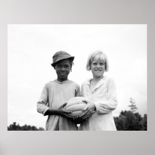 Children at Hill House, Mississippi - 1936 Poster