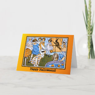 Children at Party Halloween Card