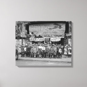 Children at the Movies, 1925 Canvas Print