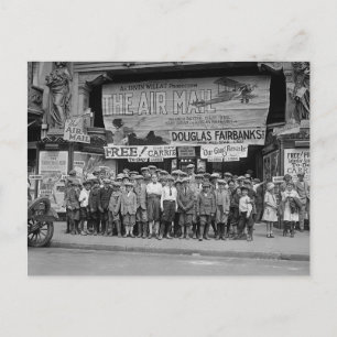 Children at the Movies, 1925 Postcard
