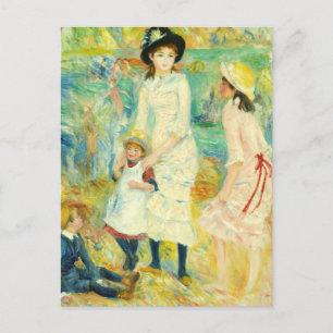 CHILDREN AT THE SEASHORE BY RENOIR POSTCARD