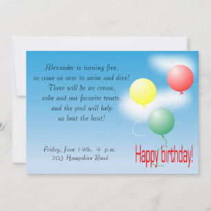 Children birthday invitation