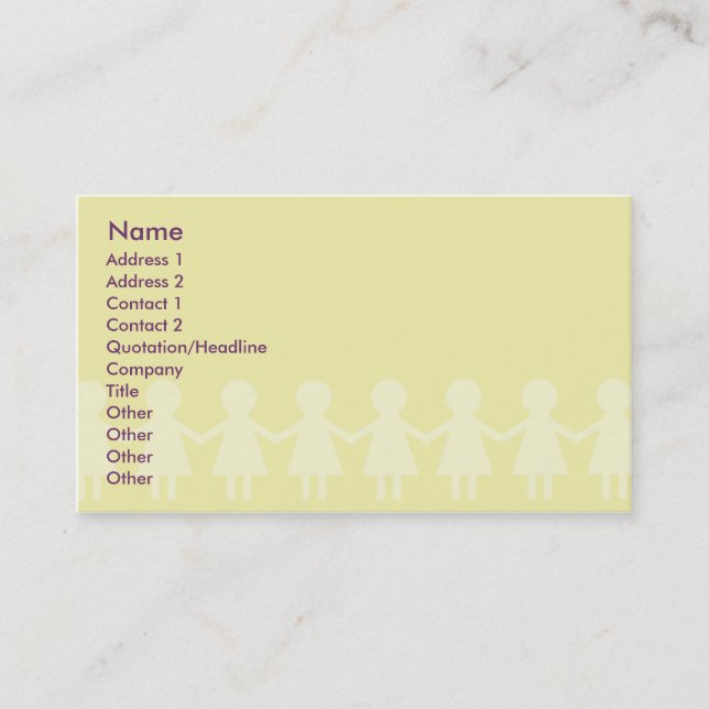 Children - Business Business Card (Front)