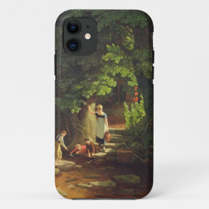 Children by a Brook, c.1822 (oil on panel) iPhone 11 Case