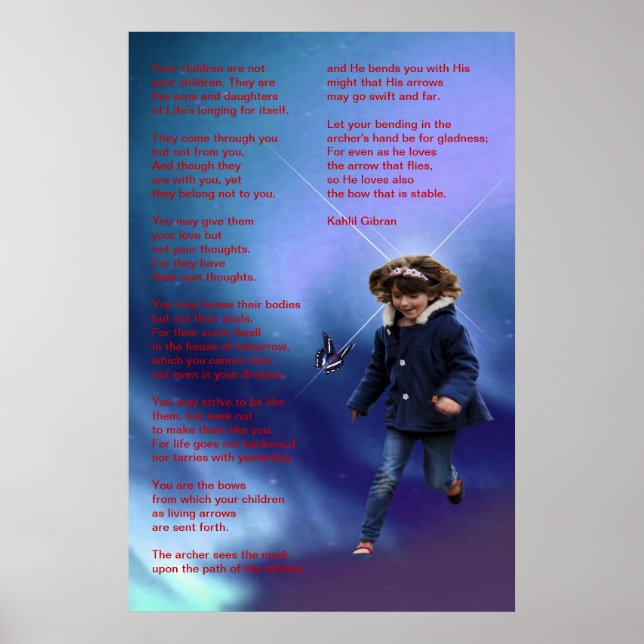 Children by Kahlil Gibran Poster (Front)