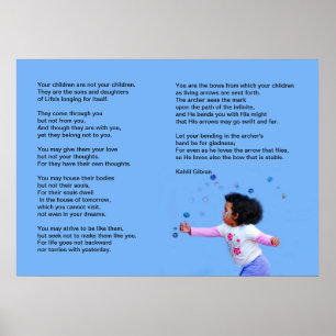 Children by Kahlil Gibran Poster
