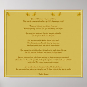 Children by Kahlil Gibran Poster