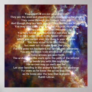 Children by Kahlil Gibran Poster
