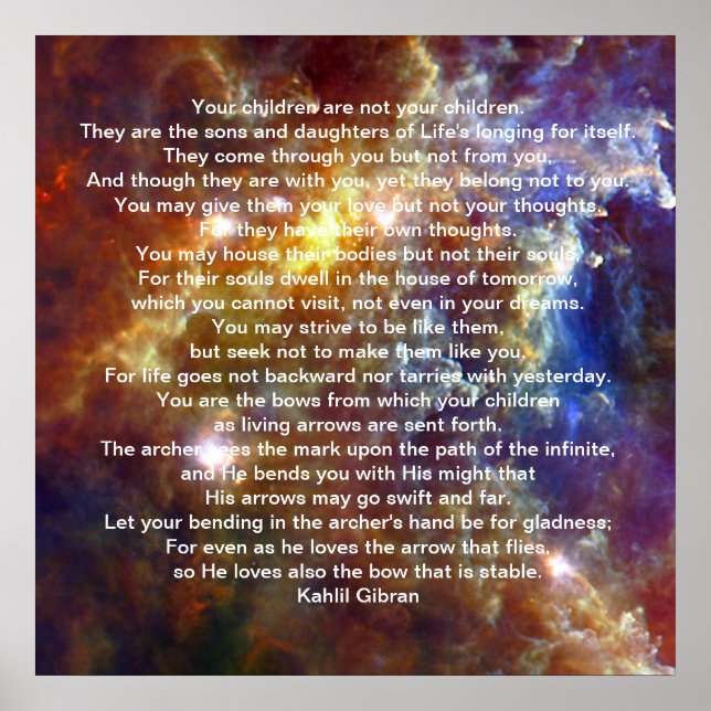 Children by Kahlil Gibran Poster (Front)